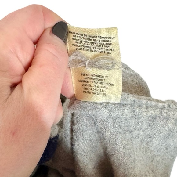 Anthropologie Moth Colorblocked 100% Wool Sweater Coat - Picture 11 of 12